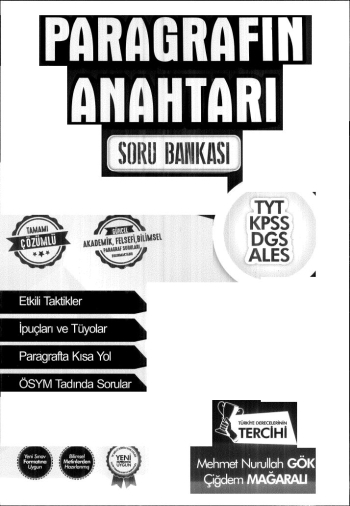 PARAGRAFIN ANAHTARI SORU BANKASI SegaCopy Fotokopi Merkezi