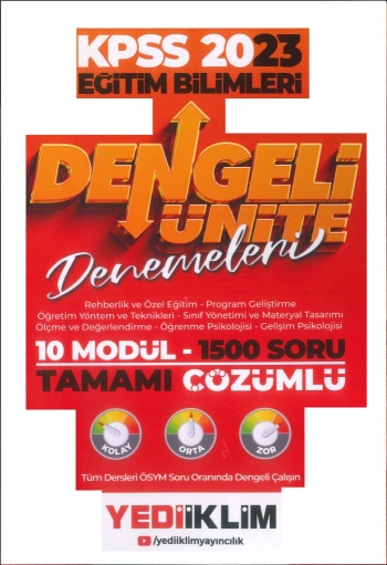 DENGELİ ÜNİTE DENEMELERİ 1500 SORU TAMAMI ÇÖZÜMLÜ SORU BANKASI (10 MODÜL) SegaCopy Fotokopi Merkezi