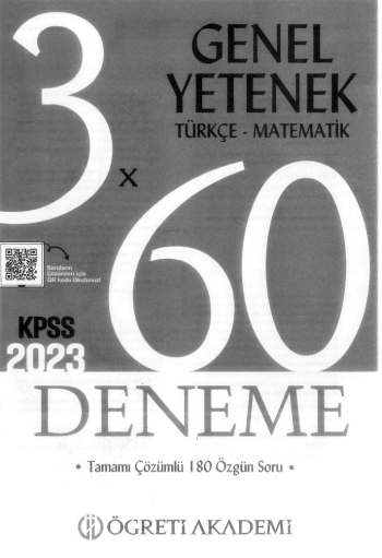 TÜRKÇE-MATEMATİK 3*60 DENEME ÇÖZÜMLÜ SegaCopy Fotokopi Merkezi