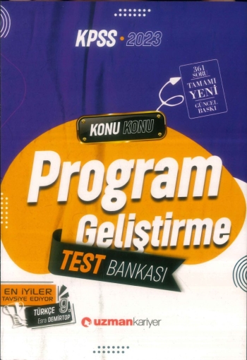 PROGRAM GELİŞTİRME TEST BANKASI KONU KONU