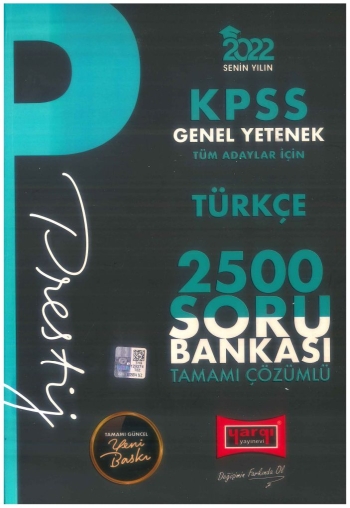 PRESTİJ SERİSİ TÜRKÇE 2500 SORU BANKASI ÇÖZÜMLÜ SegaCopy Fotokopi Merkezi