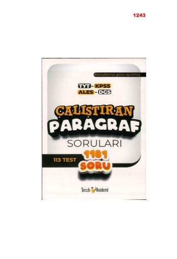 ÇALIŞTIRAN PARAGRAF SORULARI 1181 SORU SegaCopy Fotokopi Merkezi