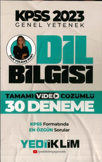 DİL BİLGİSİ TAMAMI VİDEO ÇÖZÜMLÜ 30 DENEME SegaCopy Fotokopi Merkezi