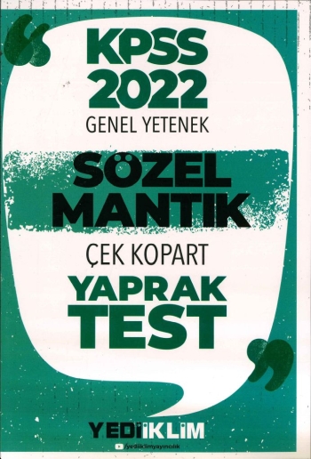 SÖZEL MANTIK ÇEK KOPART YARAK TEST