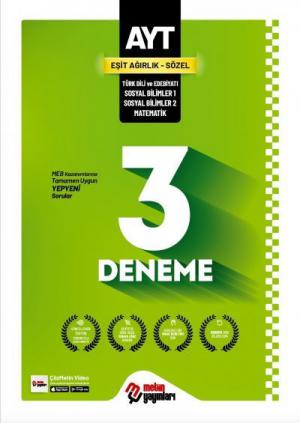 AYT Eşit Ağırlık Sözel 3 Deneme SegaCopy Fotokopi Merkezi