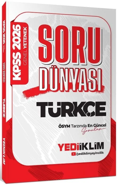 2026 KPSS Genel Yetenek Türkçe Soru Dünyası Yediiklim Yayınları
