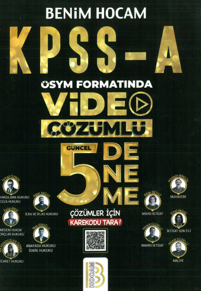 KPSS A Grubu ÖSYM Formatında Video Çözümlü 5 Deneme Benim Hocam Yayınları SegaCopy Fotokopi Merkezi