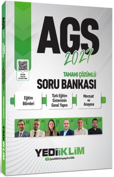 2027 MEB-AGS Eğitim Bilimleri, Türk Eğitim Sisteminin Genel Yapısı, Mevzuat ve Anayasa Soru Bankası Çözümlü Yediiklim Yayınları SegaCopy Fotokopi Merkezi