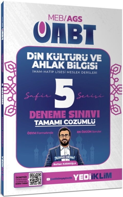 2027 MEB AGS ÖABT Safir Din Kültürü Ve Ahlak Bilgisi Tamamı Çözümlü 5 Deneme Yediiklim Yayınları SegaCopy Fotokopi Merkezi