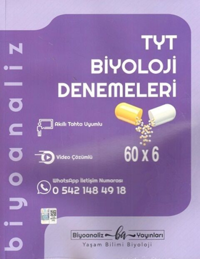 TYT Biyoloji Denemeleri 60x Biyoanaliz Yayınları