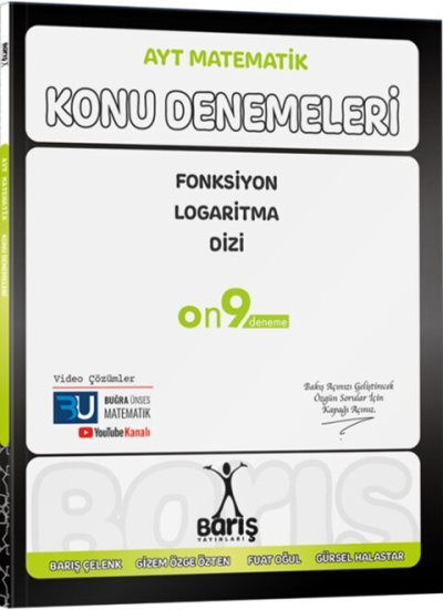 AYT Matematik Fonksiyon Logaritma Dizi Konu Denemeleri Barış Yayınları