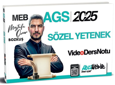 2025 MEB-AGS Sözel Yetenek Video Ders Notu HocaWebde Yayınları SegaCopy Fotokopi Merkezi
