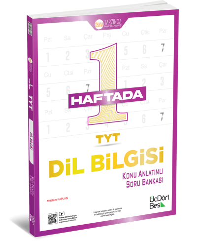 2027 TYT 1 Haftada TYT Dil Bilgisi Konu Anlatımlı Soru Bankası Üç Dört Beş Yayınları SegaCopy Fotokopi Merkezi