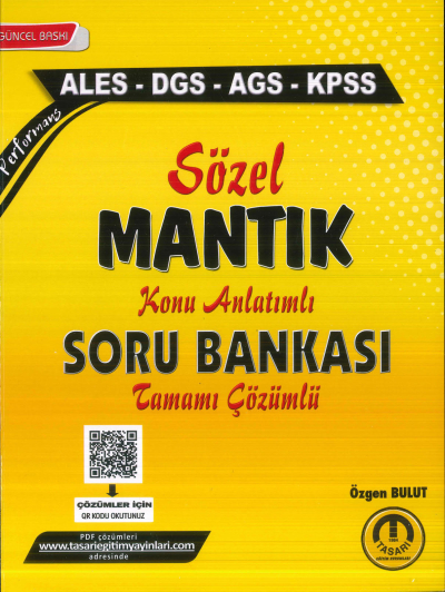 2025 Tüm Sınavlar Sözel Mantık Soru Bankası Tasarı Eğitim Yayınları SegaCopy Fotokopi Merkezi