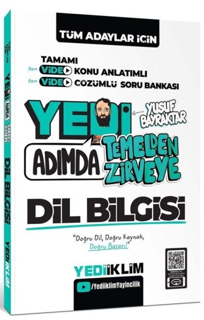 Tüm Adaylar İçin Yedi Adımda Temelden Zirveye Dil Bilgisi Video Konu Anlatımlı Video Çözümlü Soru Bankası Yediiklim Yayınları SegaCopy Fotokopi Merkezi