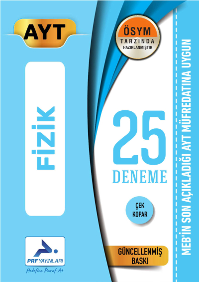 AYT Fizik Özel 25 Deneme PRF Paraf Yayınları SegaCopy Fotokopi Merkezi