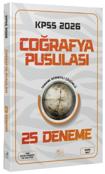 2026 KPSS Coğrafya Pusulası 25 Deneme Çözümlü CBA Yayınları SegaCopy Fotokopi Merkezi