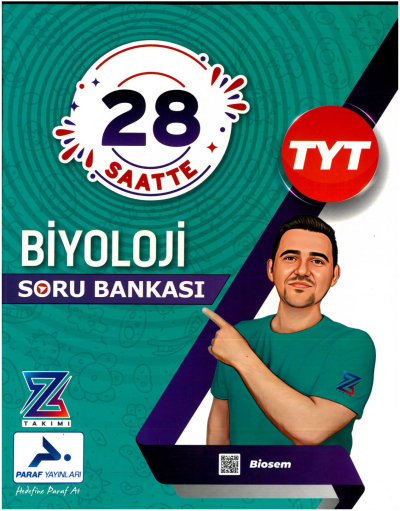 TYT 28 Saatte Biyoloji Soru Bankası PRF Paraf Yayınları