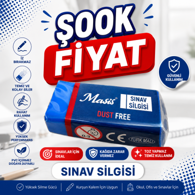 Masis Mavi Sınav Silgisi SegaCopy Fotokopi Merkezi