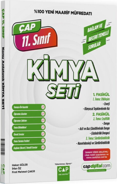 11. Sınıf Kimya Maarif Model Set Çap Yayınları SegaCopy Fotokopi Merkezi