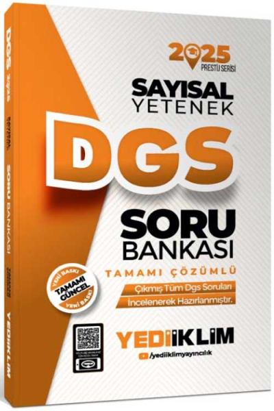 2025 DGS Sayısal Yetenek Tamamı Çözümlü Soru Bankası Yediiklim Yayınları SegaCopy Fotokopi Merkezi