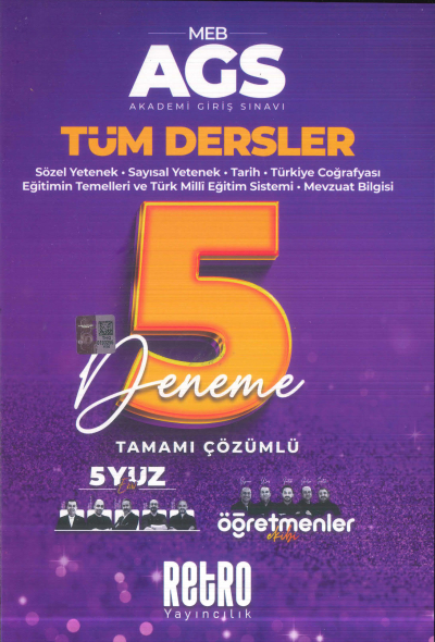 2025 MEB AGS Tüm Dersler Tamamı Çözümlü 5 Deneme Retro Yayıncılık SegaCopy Fotokopi Merkezi