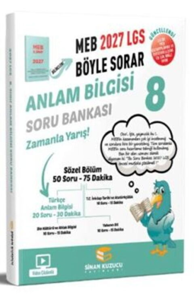 2027 8. Sınıf LGS Anlam Bilgisi Soru Bankası Sinan Kuzucu SegaCopy Fotokopi Merkezi