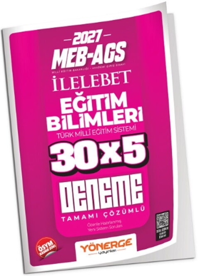 MEB-AGS Eğitim Bilimleri İLELEBET 30x5 Deneme Çözümlü Yönerge Yayınları SegaCopy Fotokopi Merkezi