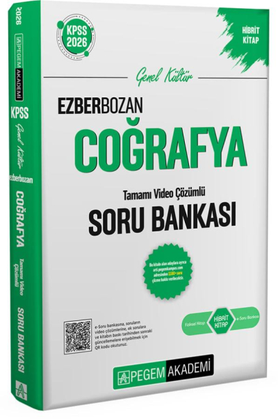 2026 KPSS Genel Yetenek Genel Kültür Ezberbozan Coğrafya Tamamı Video Çözümlü Soru Bankası Pegem Akademi Yayıncılık SegaCopy Fotokopi Merkezi