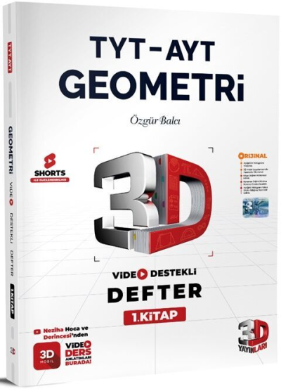 TYT AYT Geometri Video Destekli Defter 3D Yayınları SegaCopy Fotokopi Merkezi