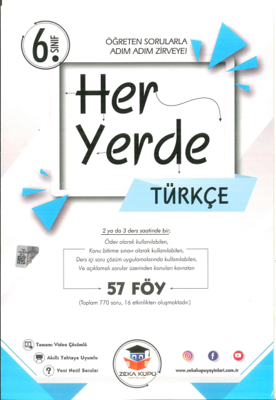 6. Sınıf Türkçe Heryerde Soru Bankası Zeka Küpü Yayınları SegaCopy Fotokopi Merkezi