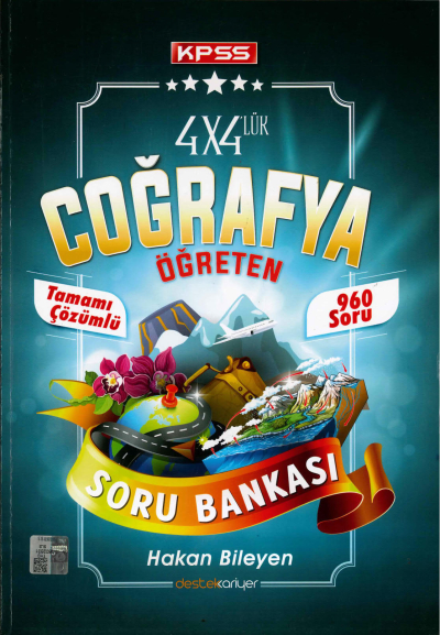 4x4 lük DESTEK COĞRAFYA TAMAMI ÇÖZÜMLÜ SORU BANKASI 960 SORU SegaCopy Fotokopi Merkezi