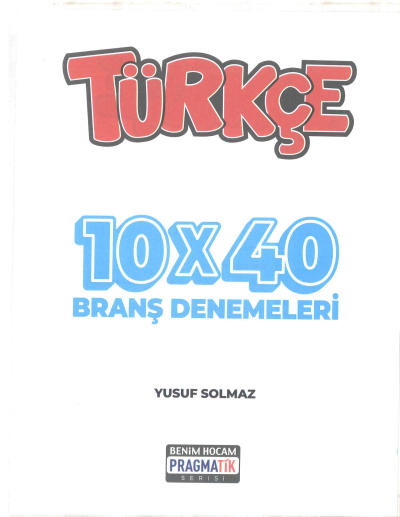 TYT Çevir Matematik 10 Deneme Çevir Türkçe 10 Deneme Pragmatik Serisi SegaCopy Fotokopi Merkezi