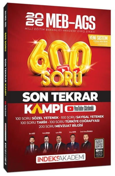 2026 MEB-AGS Son Tekrar Kampı 600 Soru Bankası Youtube Video Çözümlü İndeks Akademi Yayıncılık SegaCopy Fotokopi Merkezi