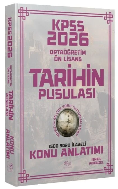 2026 KPSS Ortaöğretim Önlisans Tarihin Pusulası Konu Anlatımı CBA Yayınları SegaCopy Fotokopi Merkezi