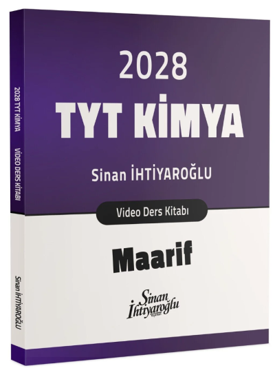 TYT Kimya Maarif Video Ders Kitabı Sinan İhtiyaroğlu SegaCopy Fotokopi Merkezi