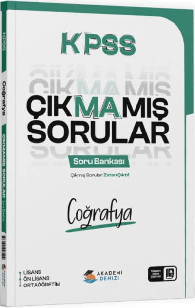 KPSS Coğrafya Çıkmamış Sorular Soru Bankası Akademi Denizi SegaCopy Fotokopi Merkezi