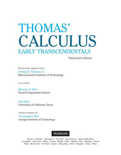 THOMAS CALCULUS (13. BASKI) SegaCopy Fotokopi Merkezi