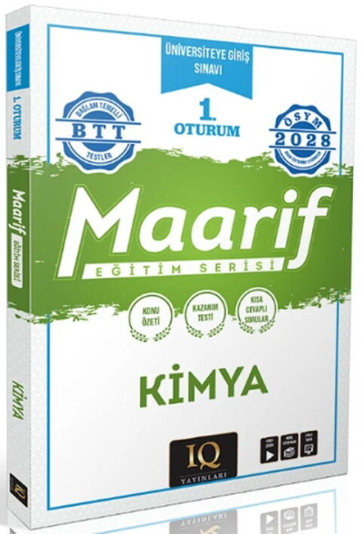 2028 YKS TYT Kimya Maarif Eğitim Serisi 1. Oturum IQ Yayınları SegaCopy Fotokopi Merkezi