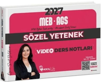 MEB-AGS Sözel Yetenek Video Ders Notları - Öznur Saat Yıldırım Hoca Kafası Yayınları SegaCopy Fotokopi Merkezi