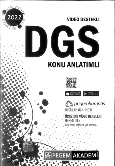 DGS KONU ANLATIMLI VİDEO DESTEKLİ