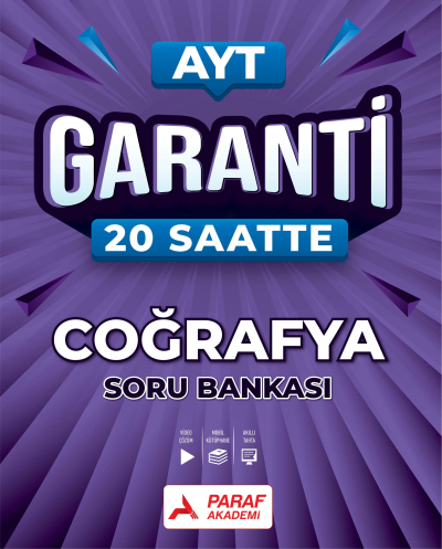 AYT Garanti 20 Saatte Coğrafya Soru Bankası Paraf Akademi