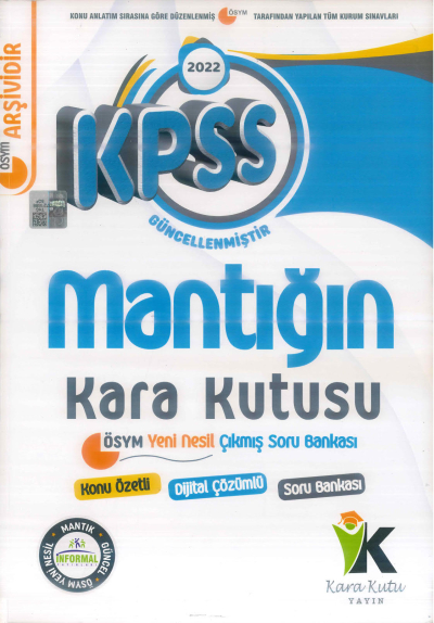 MANTIĞIN KARA KUTUSU KONU ÖZETLİ ÇIKMIŞ SORULAR SegaCopy Fotokopi Merkezi