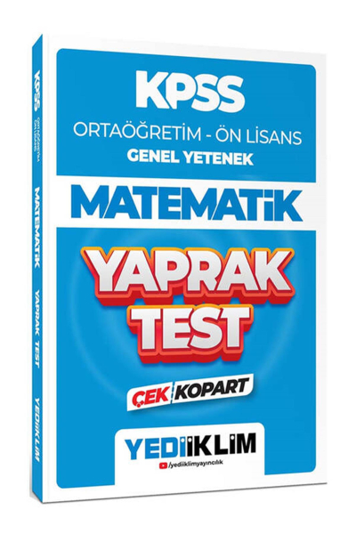 Ortaöğretim Ön Lisans Genel Yetenek Matematik Çek Kopart Yaprak Test SegaCopy Fotokopi Merkezi