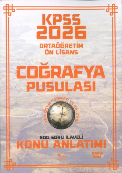 2026 KPSS Ortaöğretim Önlisans Coğrafya Pusulası Konu Anlatımı CBA Yayınları SegaCopy Fotokopi Merkezi