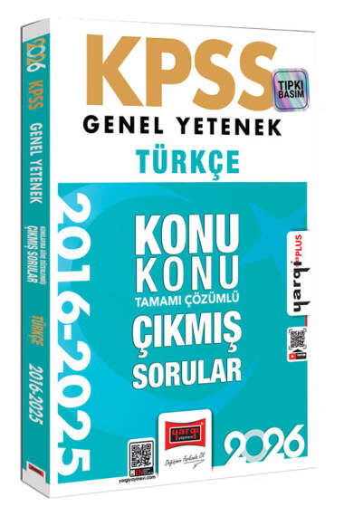 2026 KPSS Genel Yetenek Türkçe 2016-2026 Konu Konu Tamamı Çözümlü Çıkmış Sorular Yargı Yayınları