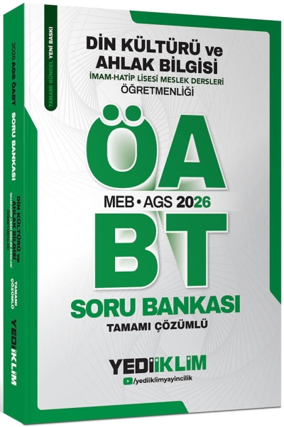 2026 ÖABT MEB-AGS Din Kültürü ve Ahlak Bilgisi Öğretmenliği Soru Bankası Çözümlü Yediiklim Yayınları SegaCopy Fotokopi Merkezi