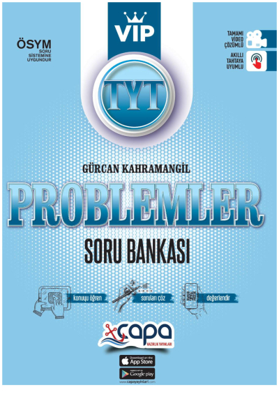 TYT VİP Problemler Tamamı Video Çözümlü Soru Bankası Çapa Yayınları SegaCopy Fotokopi Merkezi