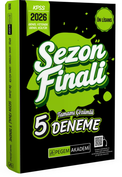2026 KPSS Ön Lisans Genel Yetenek Genel Kültür Sezon Finali Tamamı Çözümlü 5 Deneme Pegem Yayınları SegaCopy Fotokopi Merkezi