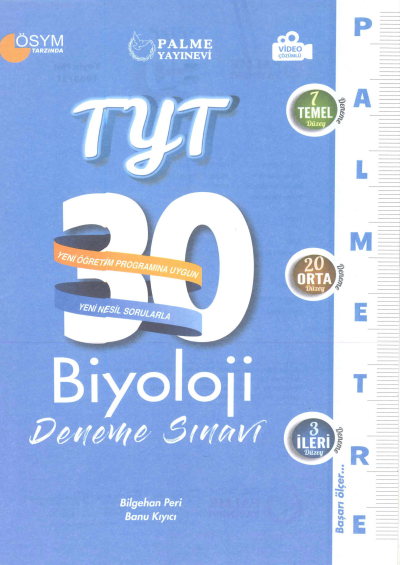 TYT Biyoloji Palmetre Serisi 30 Deneme